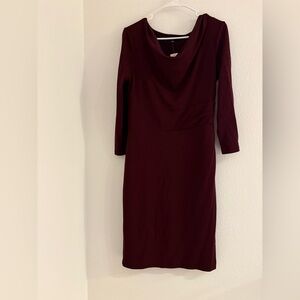 Ann Taylor Deep Red Long Sleeve Dress NWT elegant size 8